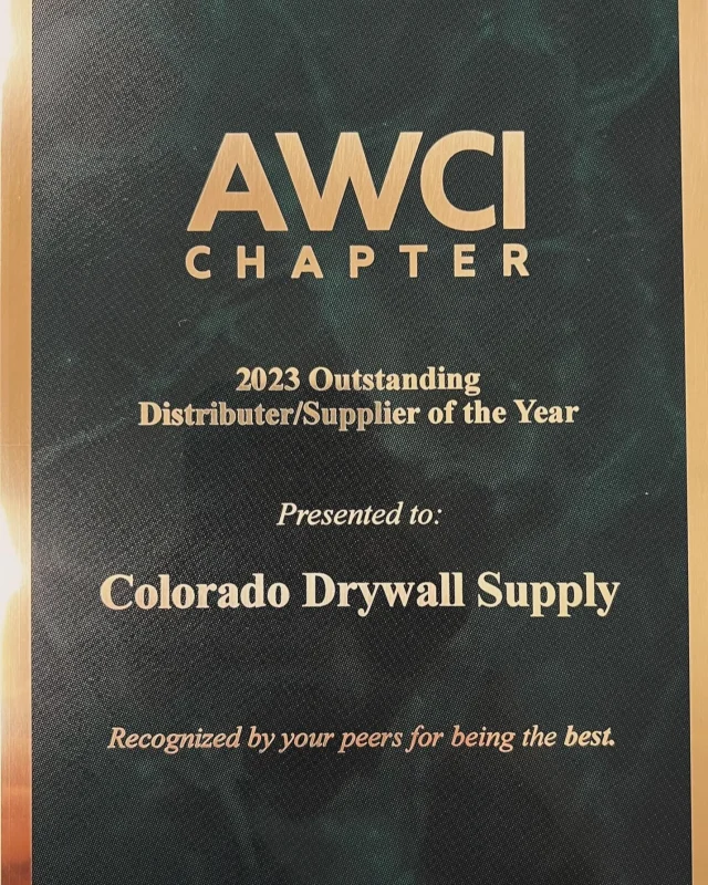 Proud of team CDS for being recognized for 2023 AWCI distributor/supplier of year!